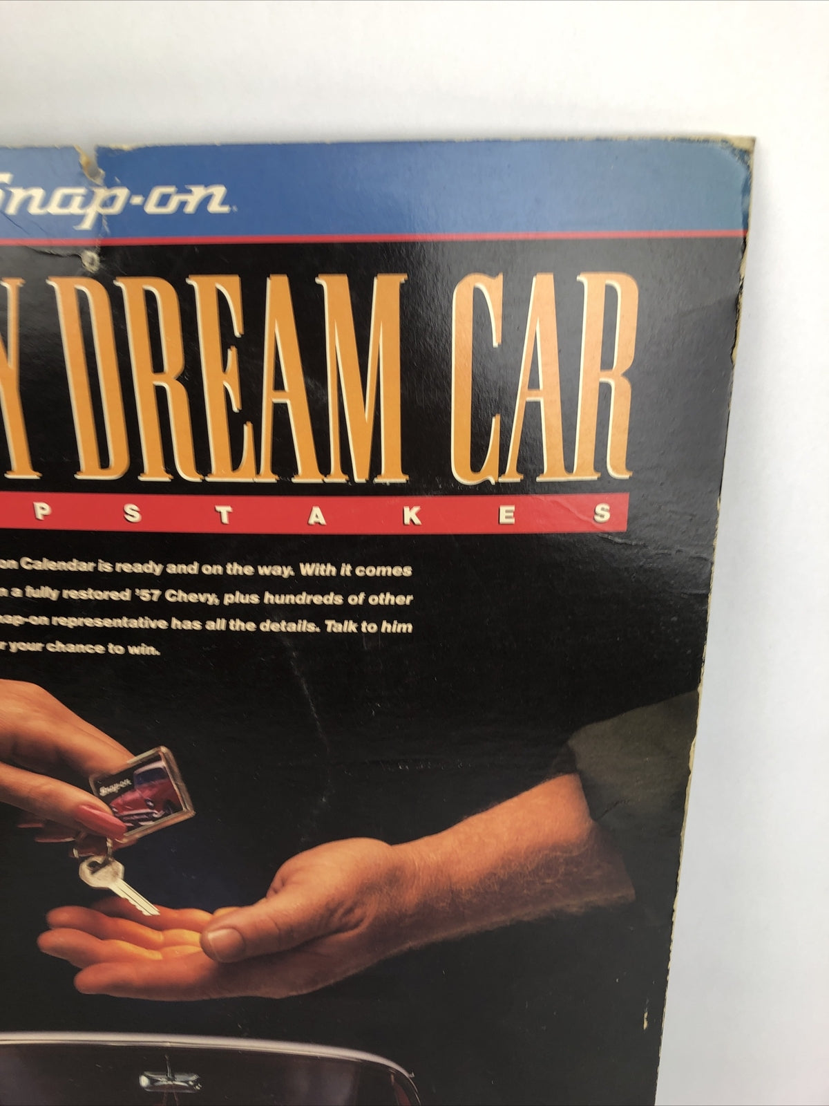 Original VTG Snap-on Tools '57 Chevy Dream Car Sweepstakes Advertisement Poster