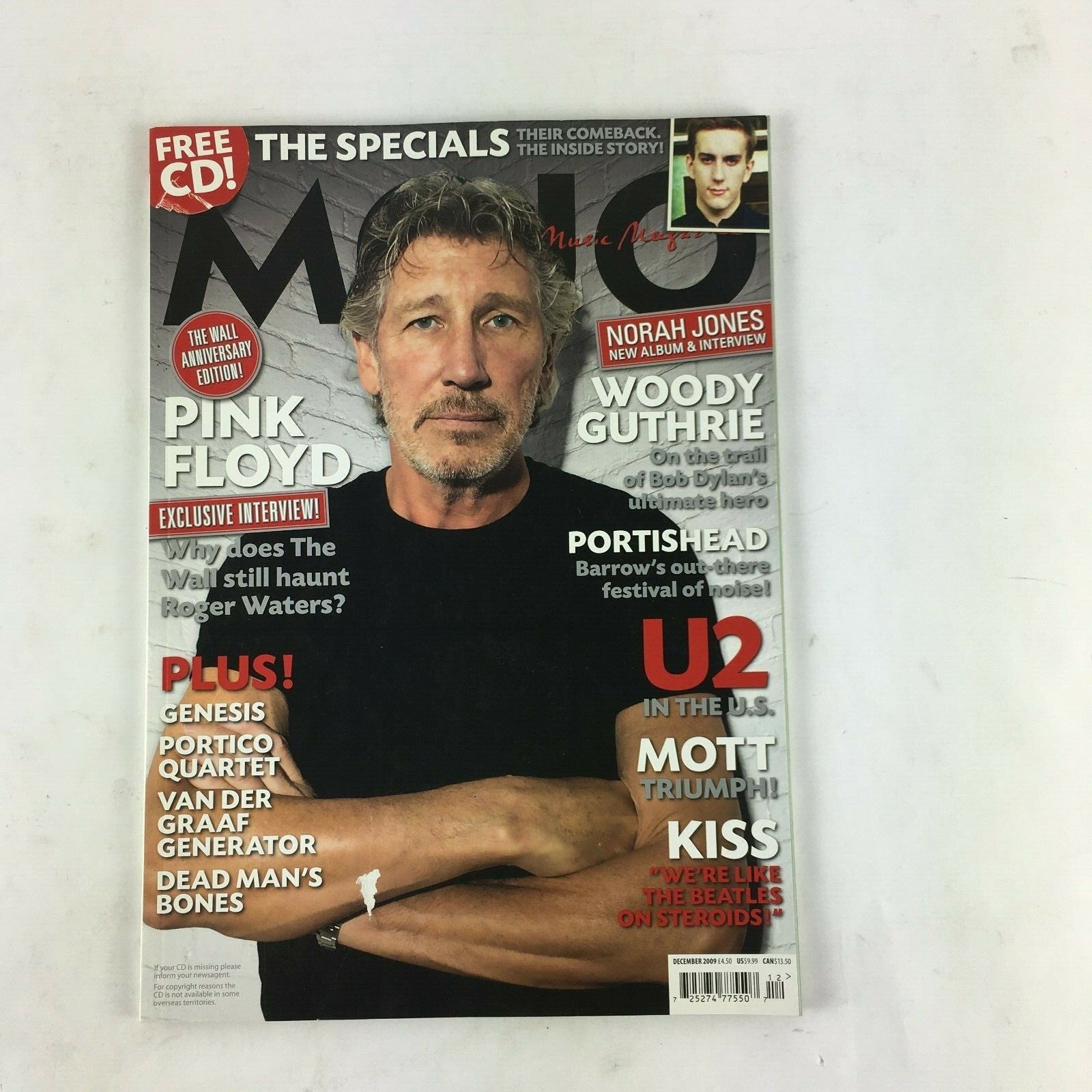 December 2009 Mojo Music Magazine Pink Floyd Norah Jones Woody Guthrie Mott U2