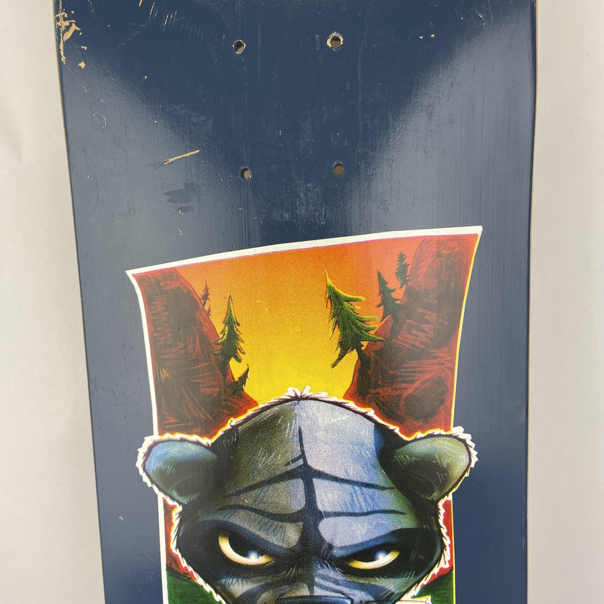 Vintage Woodchuck Laminates Circa 1996 Timer Bear Skateboard Deck 8.375" x 31.5