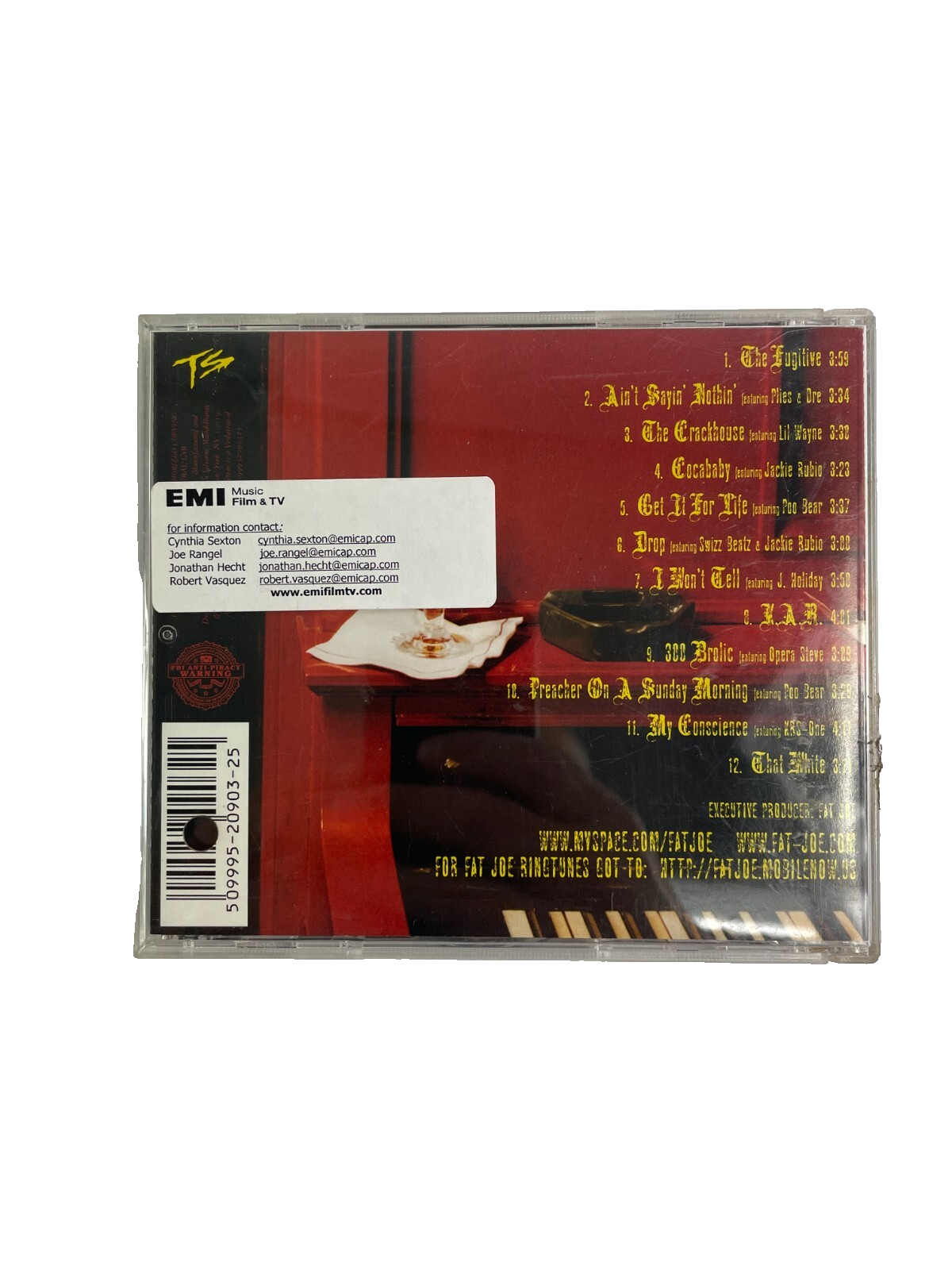 Fat Joe The Elephant In The Room The Fugitive Ain't Sayin' Nothin' Cocababy CD#6