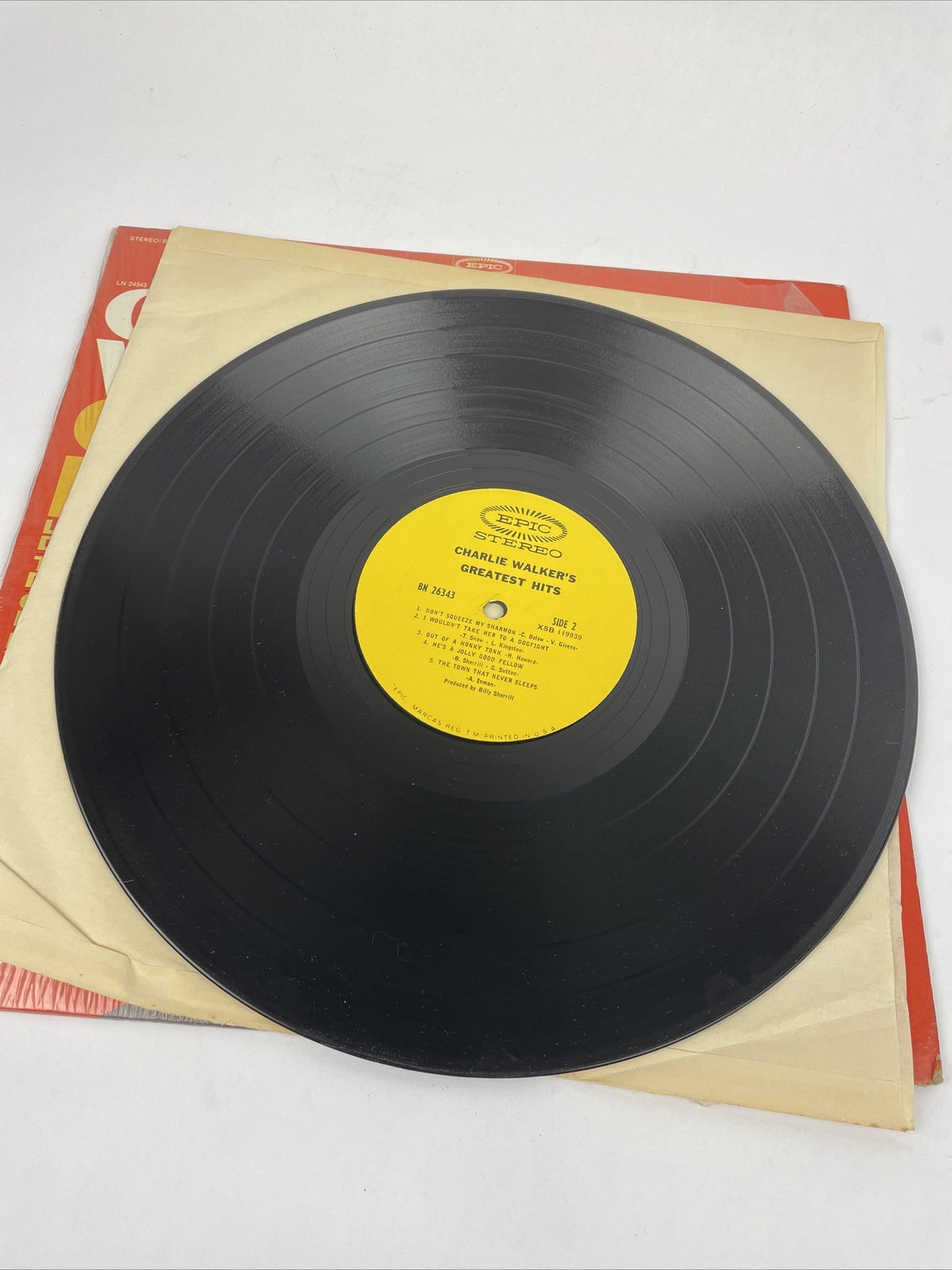 Charlie Walker : Charlie Walker's Greatest Hits Vinyl LP Record 12" 33 RPM LP