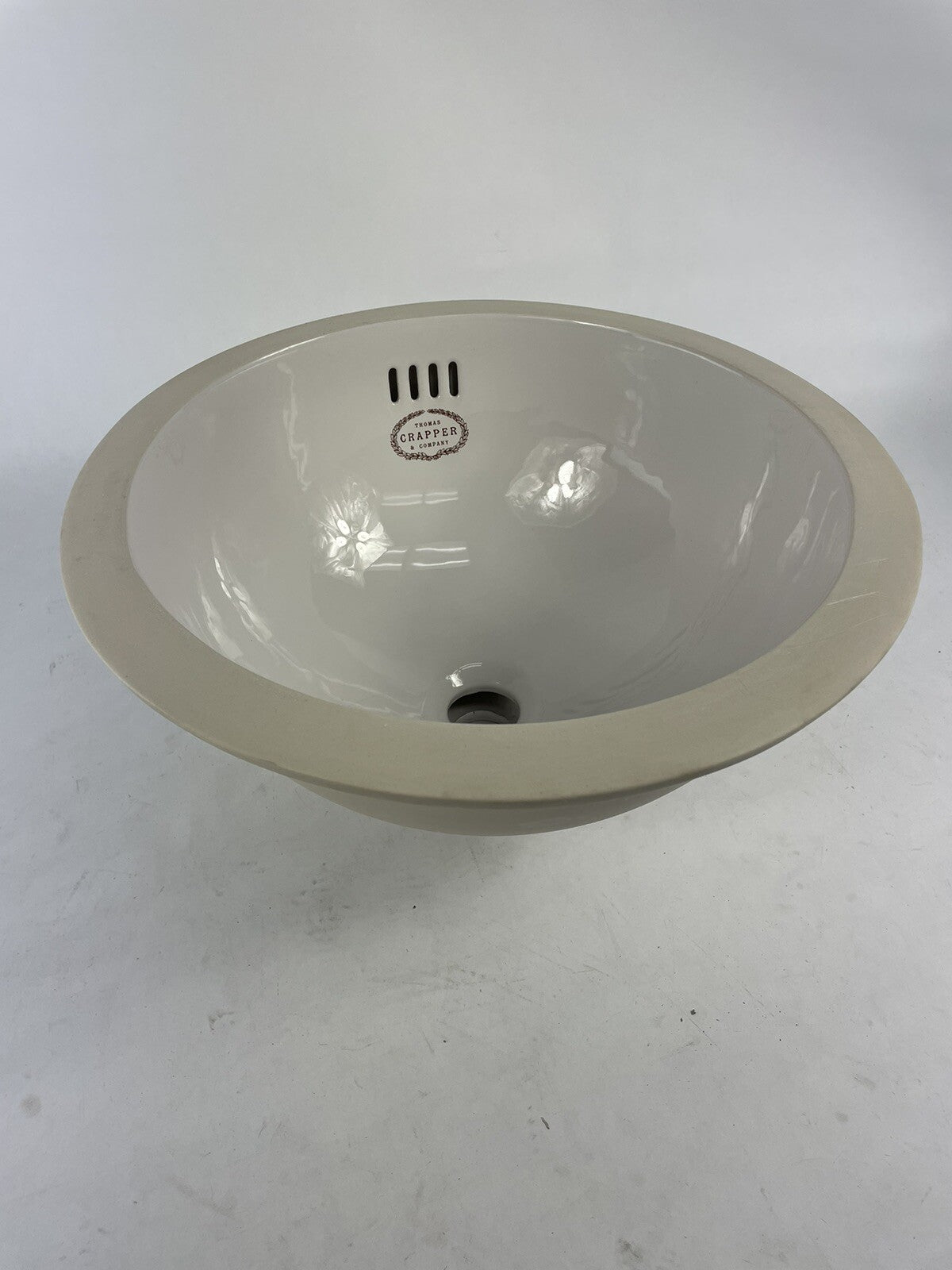 Thomas Crapper round undermount vanity basin white bathroom sink lavatory bowl