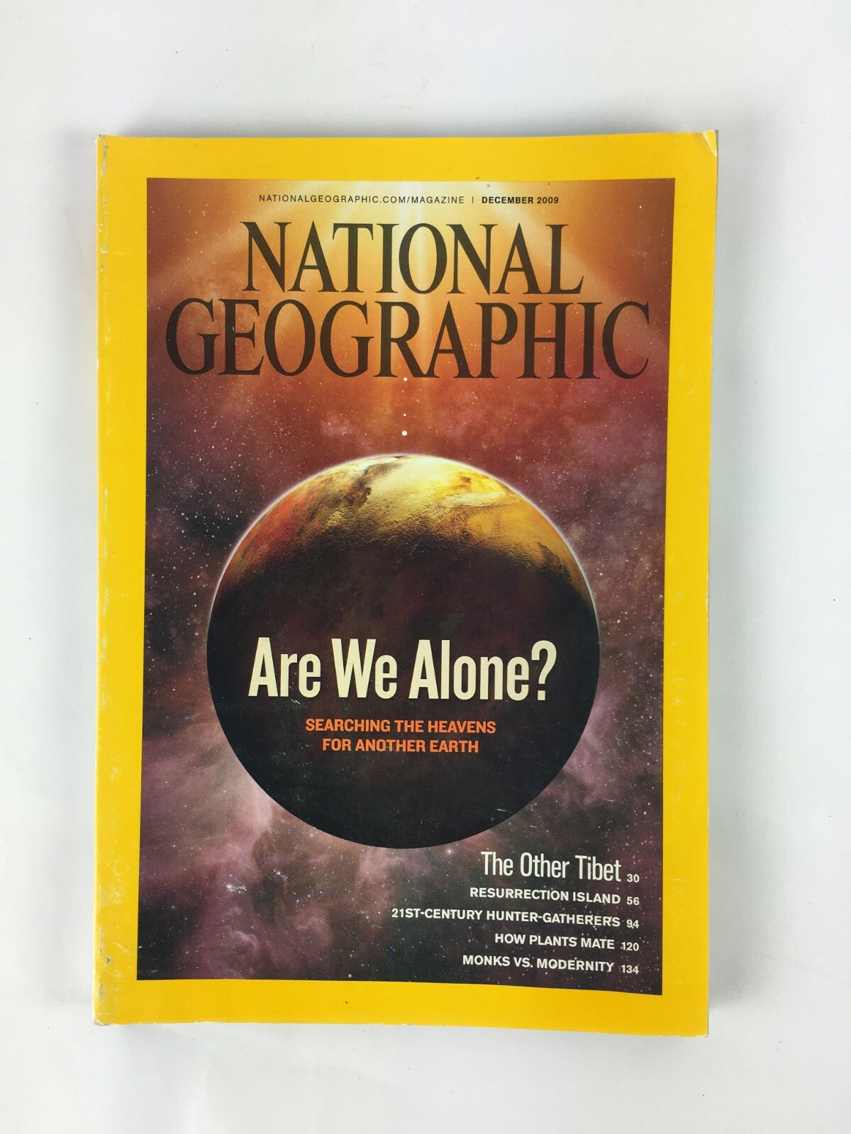 December 2009 National Geographic Magazine Are We Alone? Monks Vs. Modernity