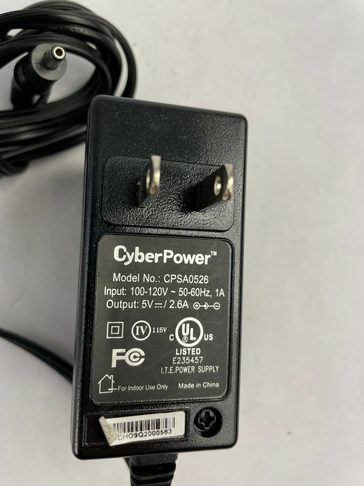 Genuine CyberPower CPSA0526 Output 5 V 2.6 A Power Supply Adapter A77