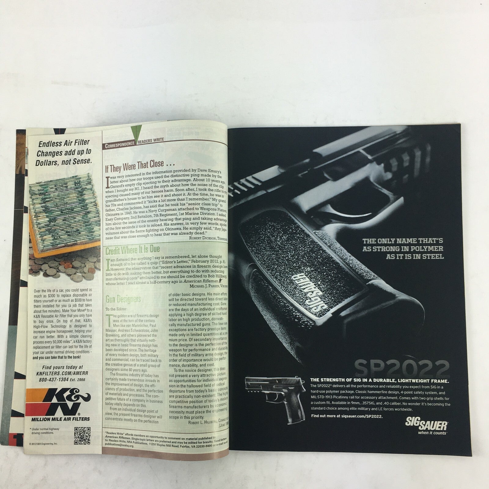 May 2012 American Rifleman Magazine Browning's Retro A5 SIG Sauer M400 Rifle