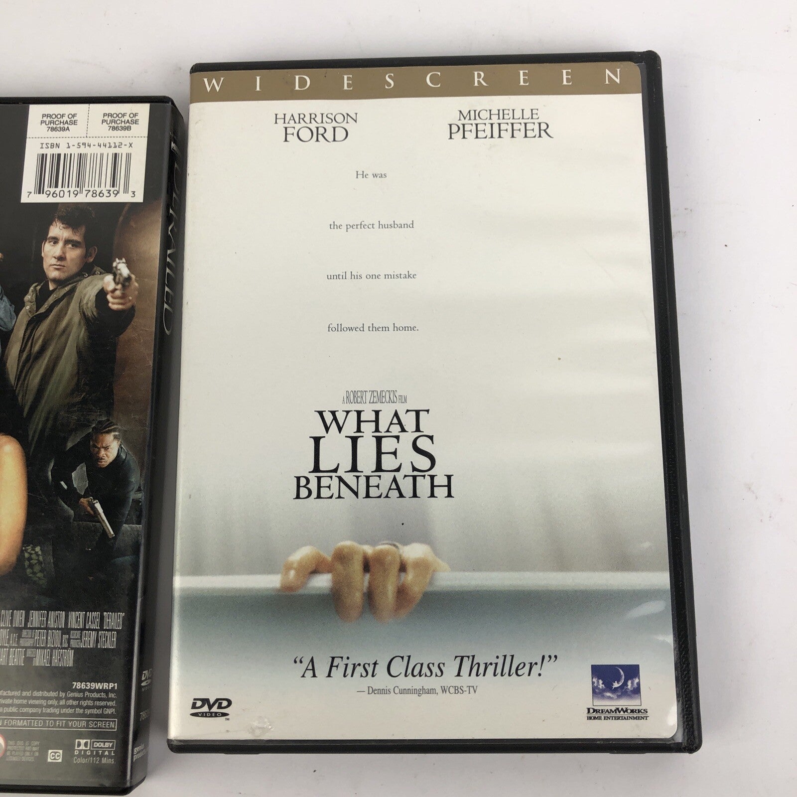 Derailed (DVD) Jennifer Aniston RZA XZIBIT + What Lies Beneath Pfeiffer Ford Lot