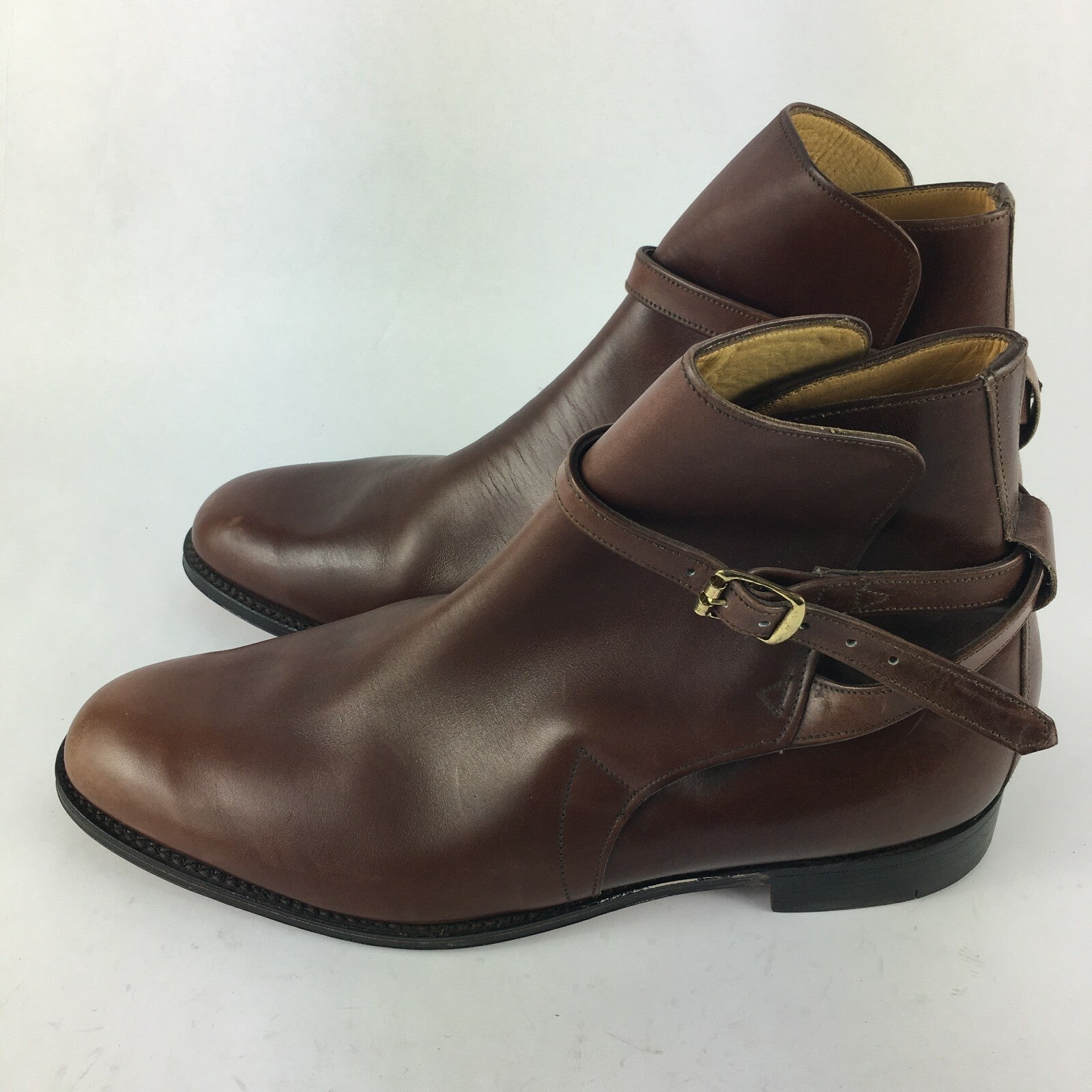 Genuine John Spencer Stylish Chelsea Style Brown Boots Shoes Men Size 10 1⁄2