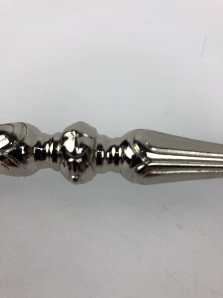 RIK 1985 Polished Nickel 5" cc Solid Brass Ornate beautiful Cabinet Handle RARE