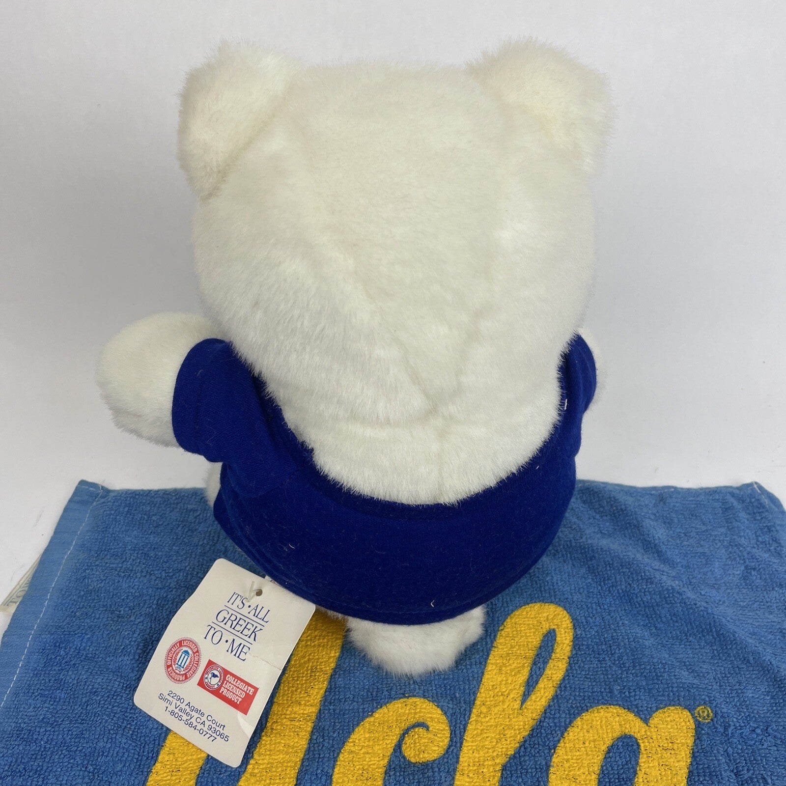 UCLA Teddy Bear Plush Mini Stuffed Animal 10" U C L A RARE College + Rally Towel