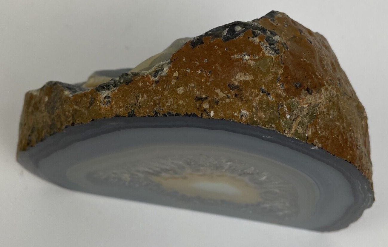 FABULOUS BRAZILIAN POLISHED BLUE LACE AGATE GEODE 5.5" x 4" x 2.5" 3lbs LOOK
