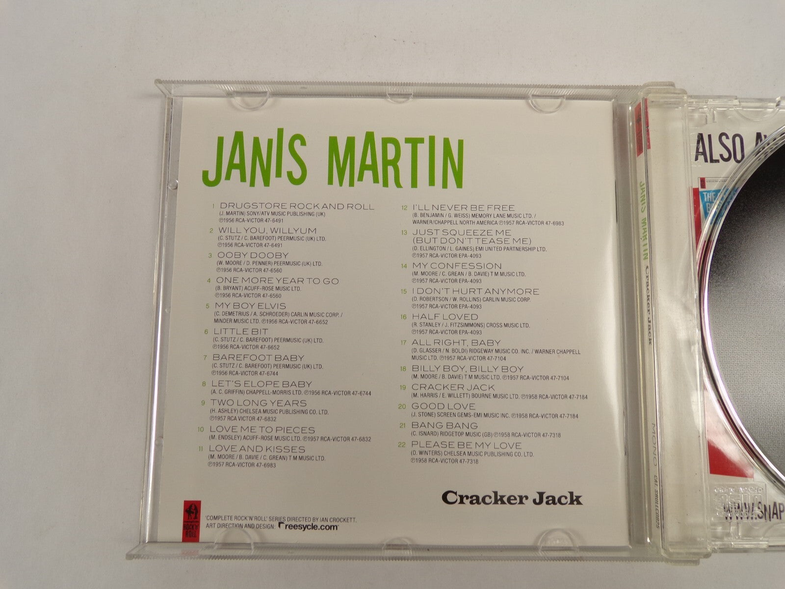 Janis Martin Cracker Jack Drugstore Rock And Roll Will You Willyum CD#51