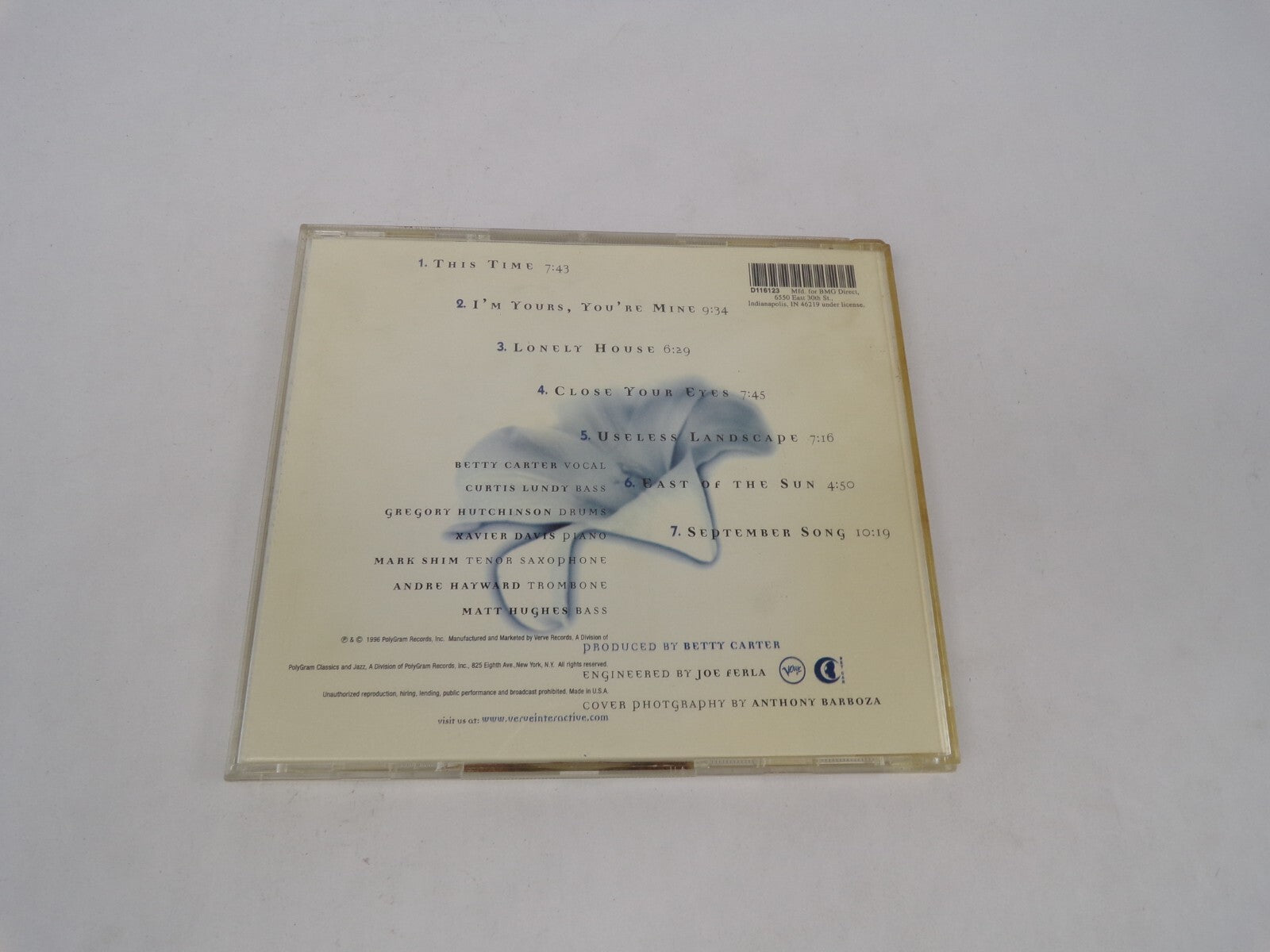 Betty Carter This Time I'm Yours You're Mine Lonely House Close Your Eyes CD#63
