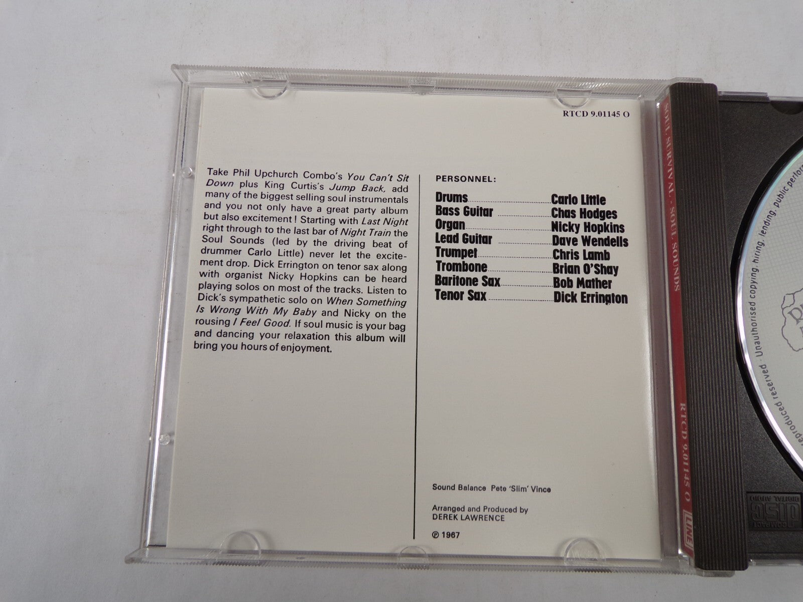 Soul Survival Soul Sounds Jump Back See Saw I Feel Good Night Train CD#56