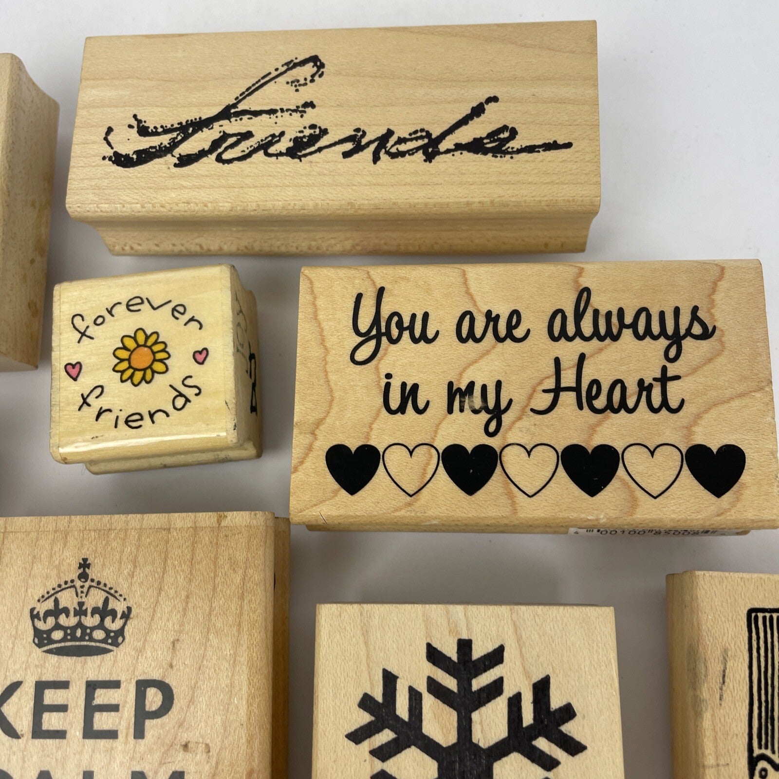 Huge Rubber Stamp Lot 30 SANTA Flowers Coffee Words Scrapbook Paper New Used