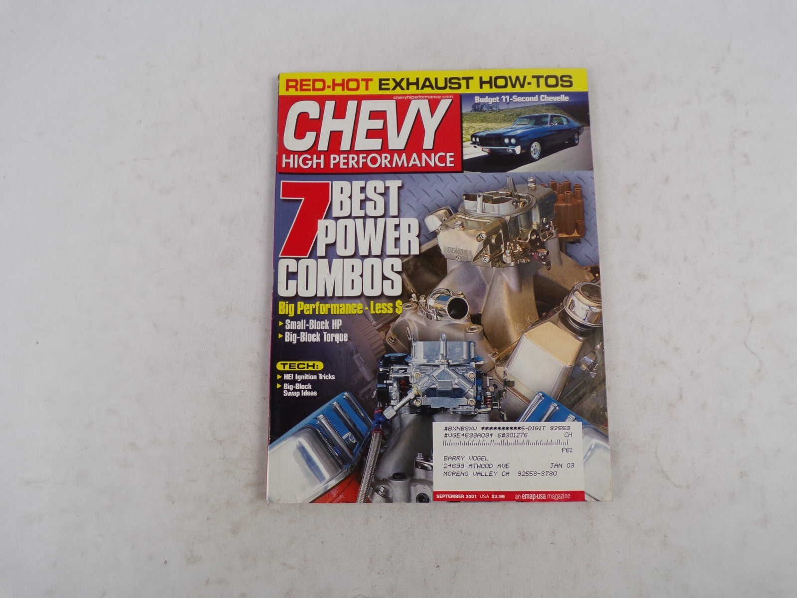 September 2001 Chevy High Performance 7 Best Power Combos Red-Hot Exhaust How-To