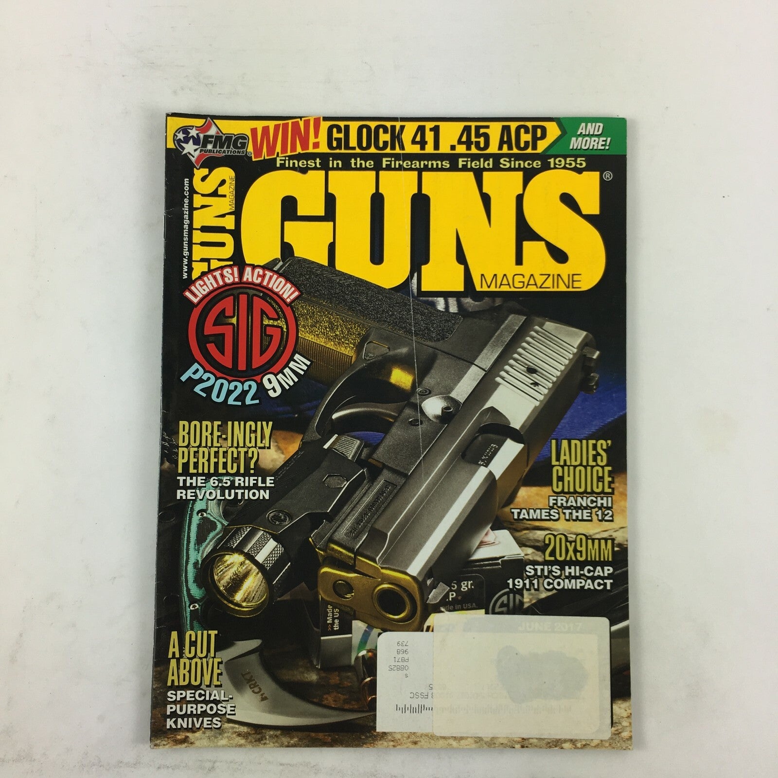 June 2017 Guns Magazine Sig P2022 9mm 20x9mm 1911 Compact 6.5 Rifle Revolution