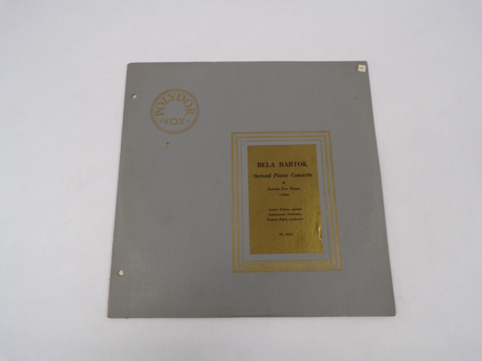 Bela Bartok Second Piano Concerto Allegro Adagio-Prestn-Adagio Vinyl Record