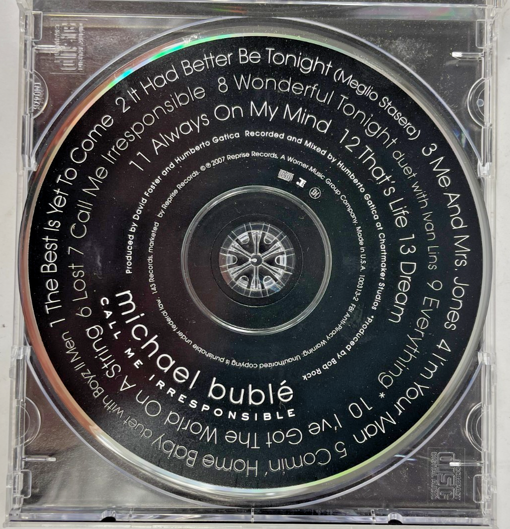 Michael Bublé Call Me Irresponsible Digital Audio CD Reprise Records 2007