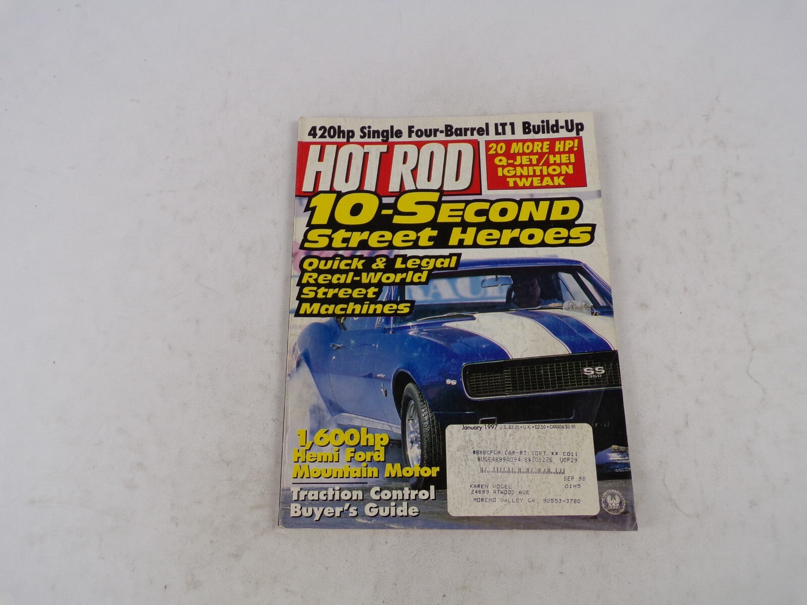 January 1997 Hot Rod 10-Second Street Heroes Quick&Legal Real-World Street Machi