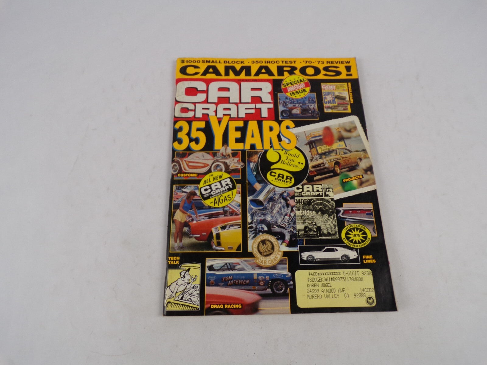 May 1987 Car Craft Camaros! 35 Years 1000 Small Block 350 IROC Test '70-'73 Revi