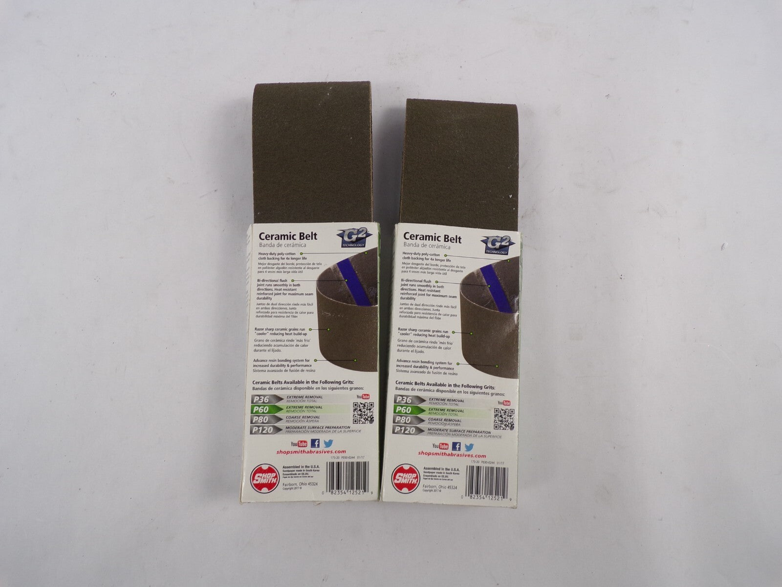 ShopSmith 3" x 21" Ceramic Sanding Belt P60 Grit No. 12521 - Extreme Removal 60