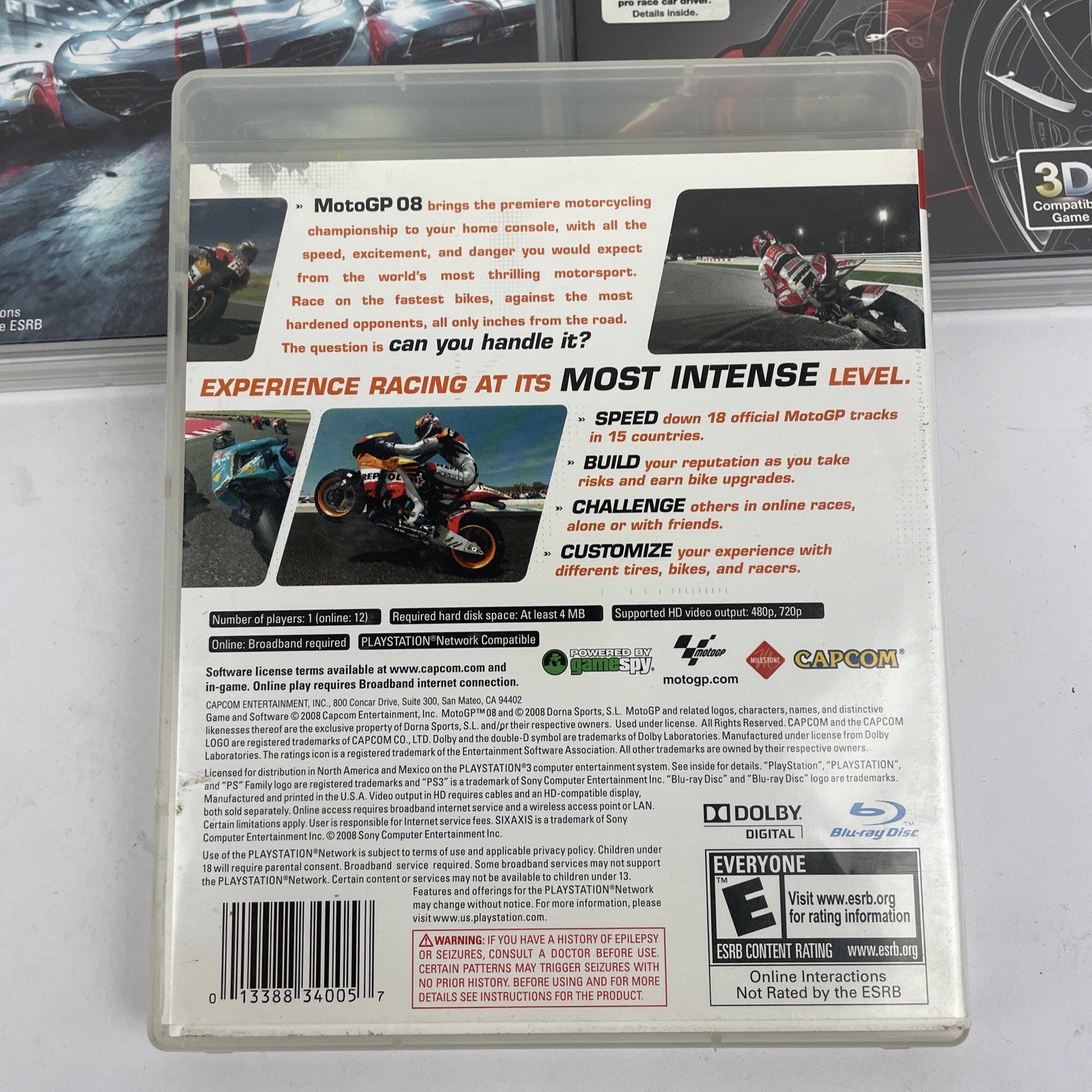 3 x PS3 Gran Turismo 5 GRID2 MOYOGP08 ( Sony PlayStation 3, 2012 ) W/ Manual (s)