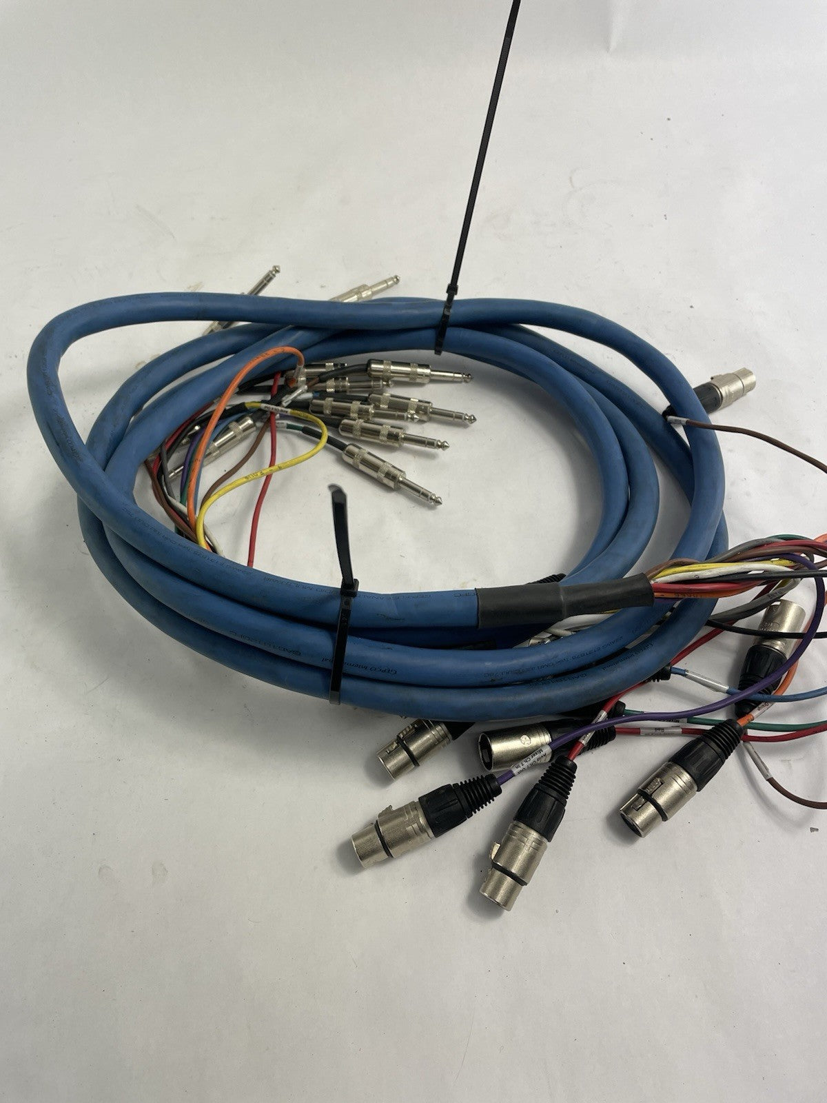 GEPCO 12 Channel Male 1/4" Phone to 3-Pin Neutrik XLR Female Male Snake Cable