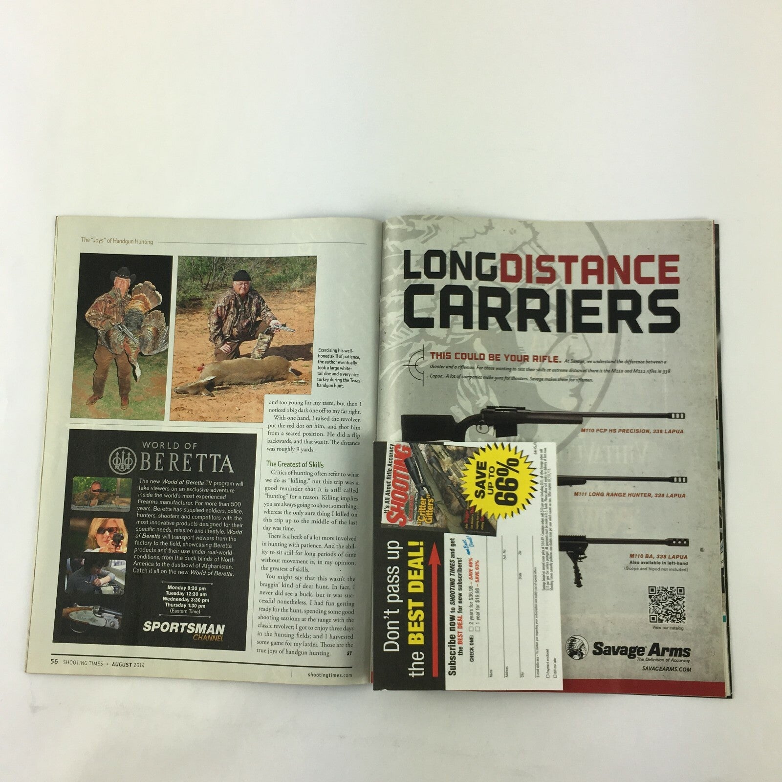 October 2015 Shooting Times Magazine.260 Light Tactical Ruger SR-762.40-Cal.1911