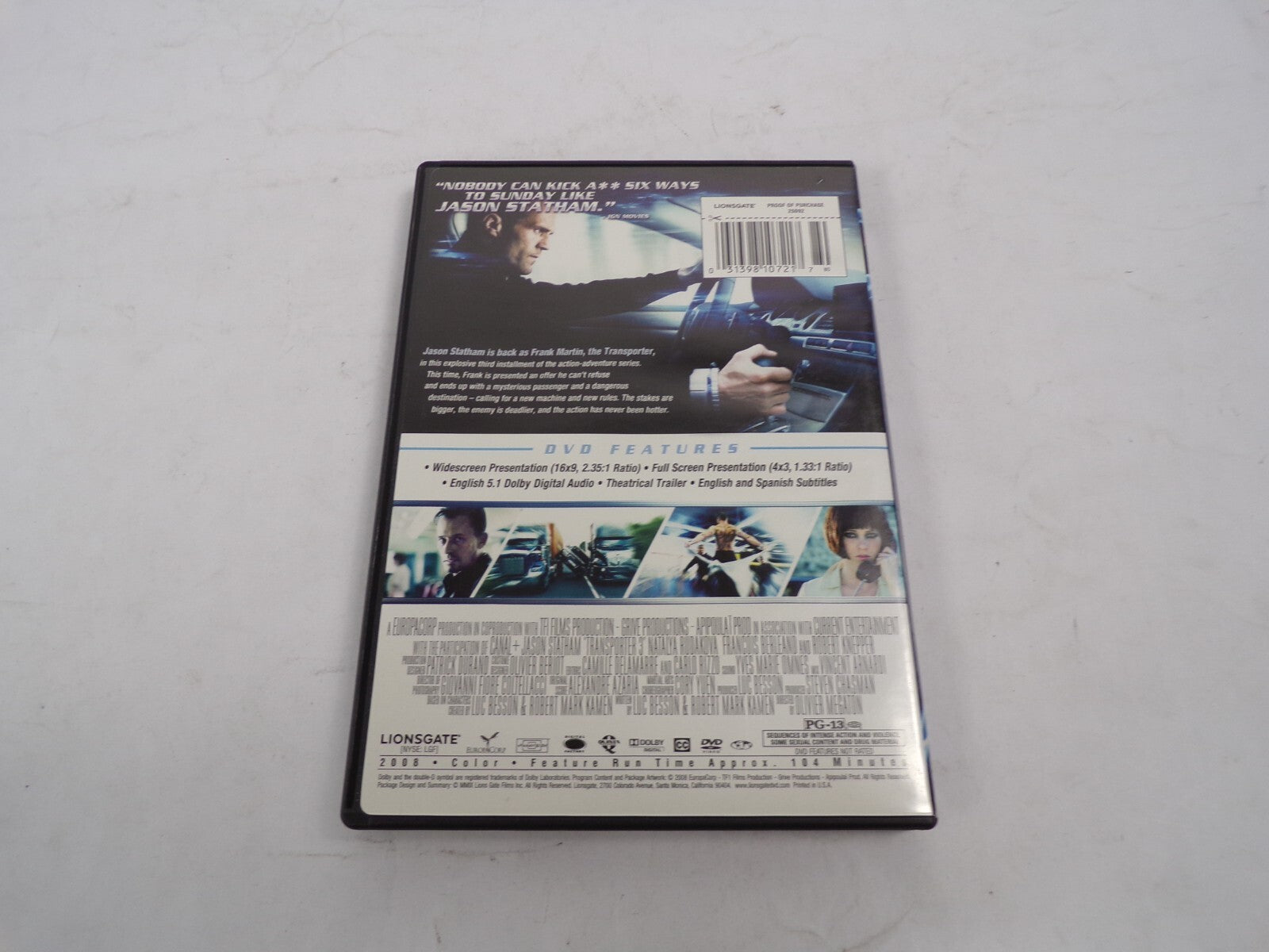 Transporter 3 Jason Statham Locked Loaded Ready to Roll Action DVD Movies