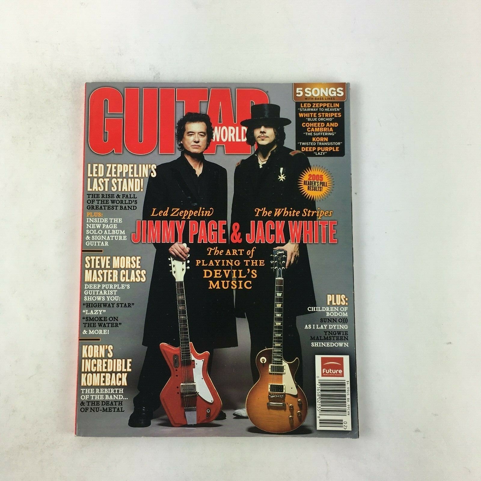 Guitar World Magazine Jimmy Page&Jack White Led Zeppelins Last Stand Devil Music