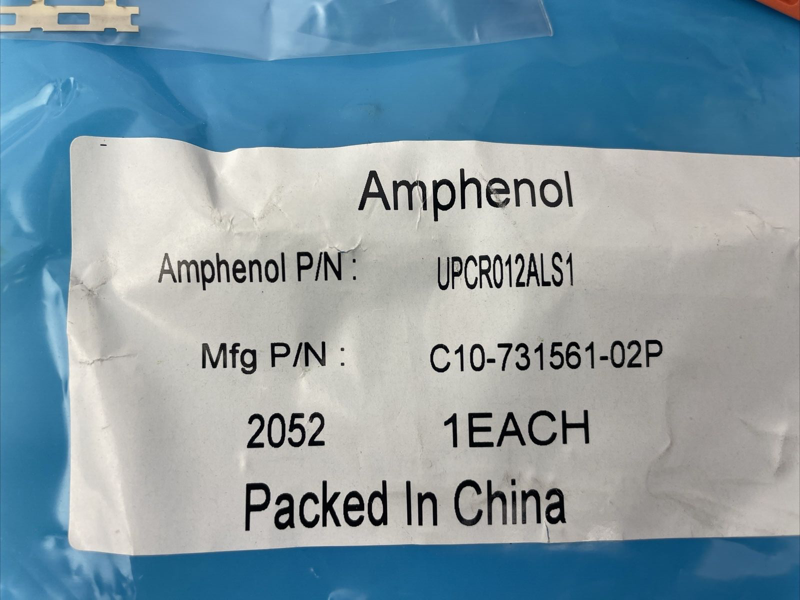OEM AMPHENOL INDUSTRIAL UPCR012ALS1 Meg P/N C10-731561-02P High Power Connector