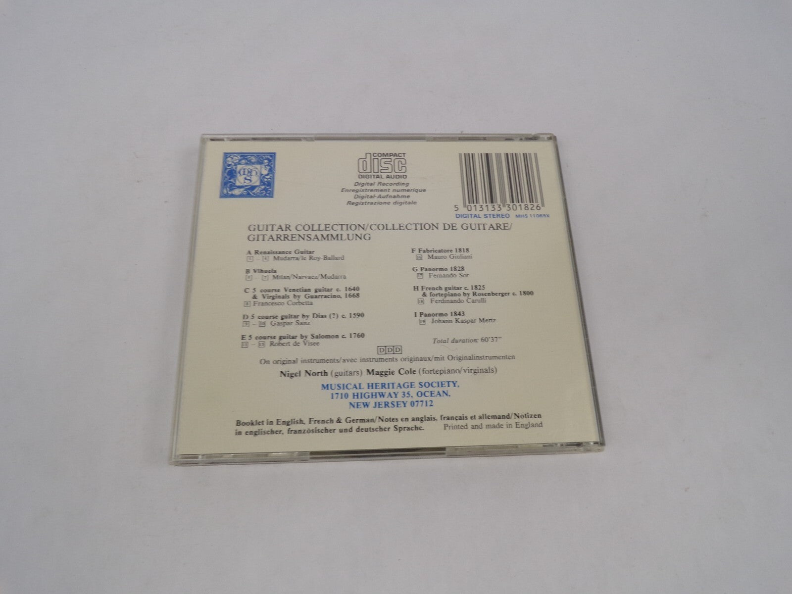 Guitar Collection Nigel North with Maggle Cole Vihuela 5 Course Guitar CD#63