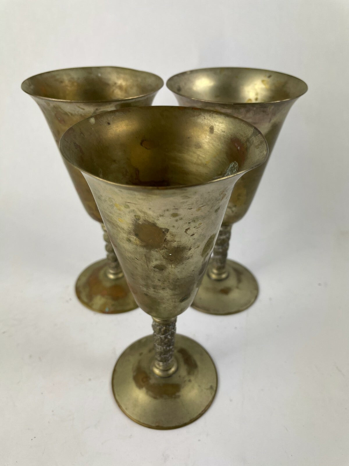 Metal Decotrative Crafted Cup Home Decor Lot of 3