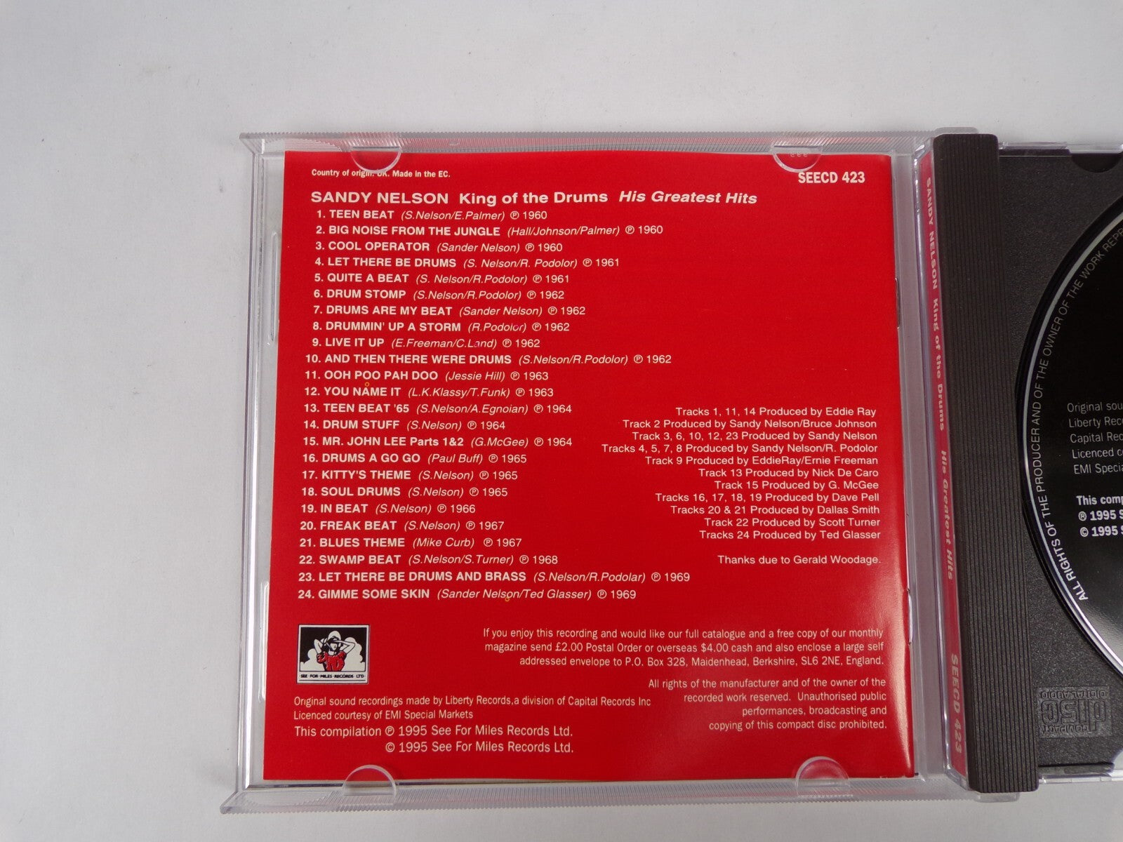 Sandy Nelson King Of The Drums CD #10
