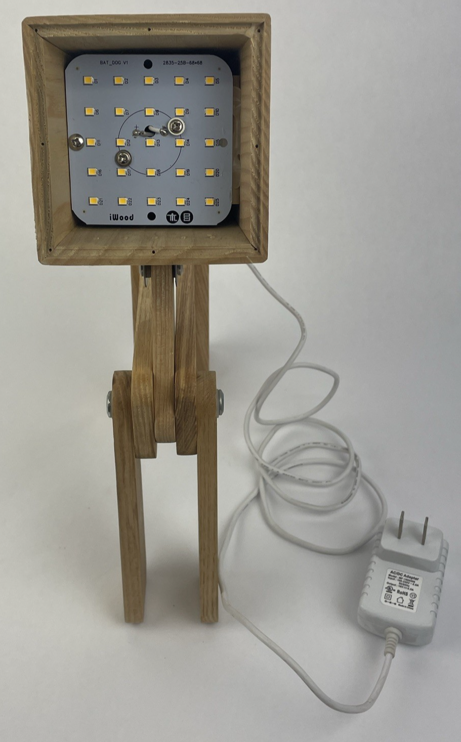 Hroome Wooden Dog LED Desk Lamp Adjustable Articulated Folding Bedside Night Lig