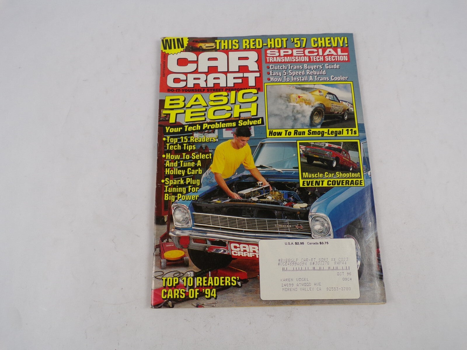 September 1994 Car Craft Basic Tech This Red-Hot '57 Chevy! Top 10 Readers' Cars
