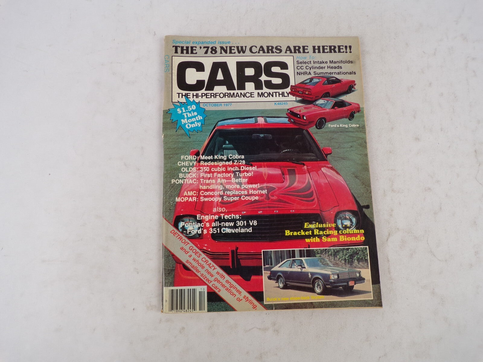 October 1977 Cars Hi-Performance Monthly The '78 New Cars Are Here!! Select Inta