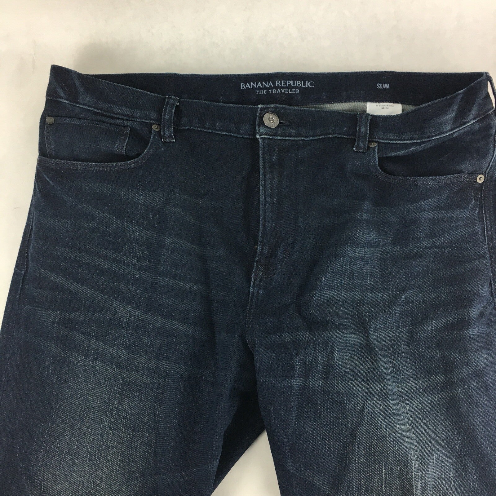 Banana Republic Mens Jeans The Traveler Slim 38x32 Blue Wash