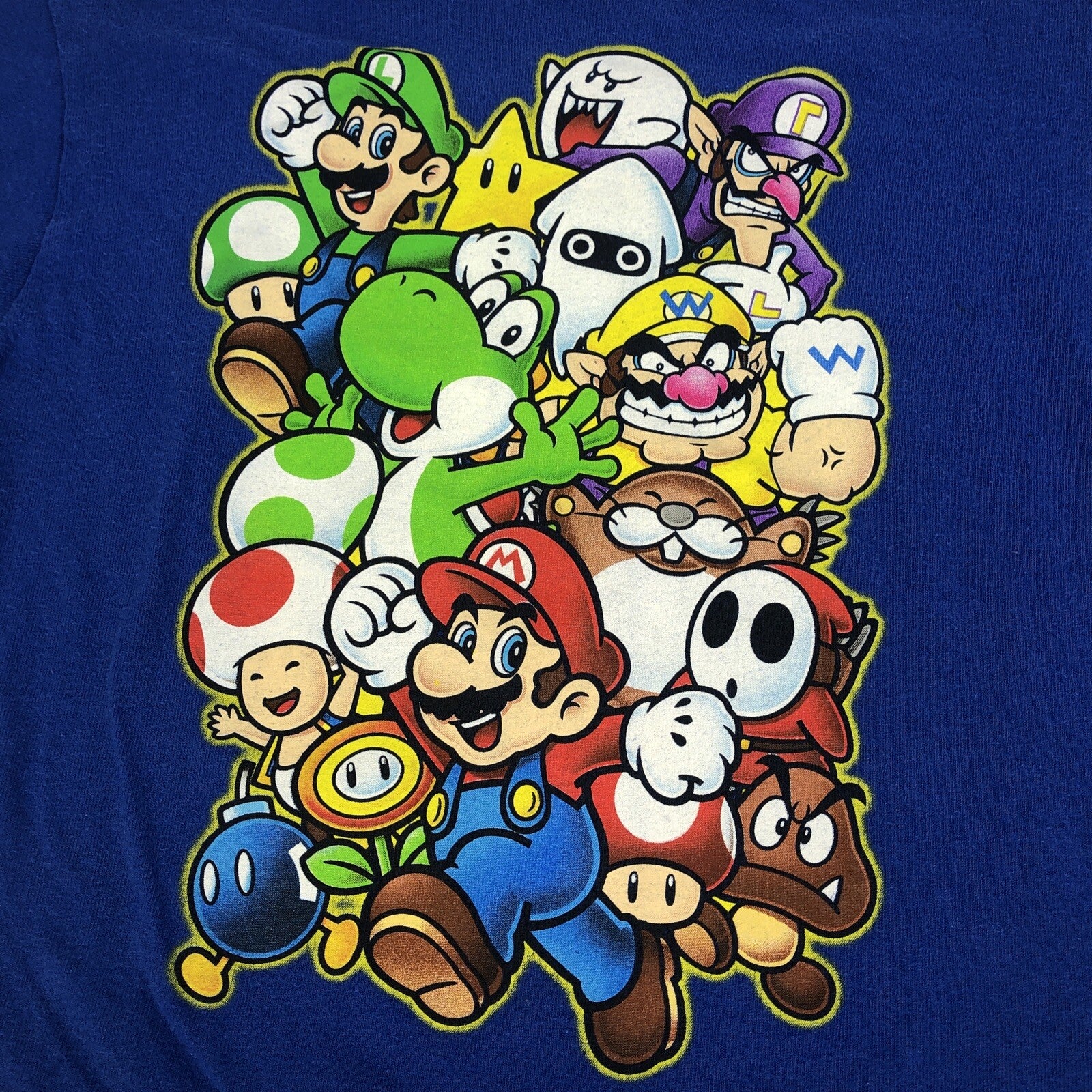 VINTAGE 2014 NINTENDO SUPER MARIO BROS T-SHIRT SIZE YOUTH L(7) LOOK