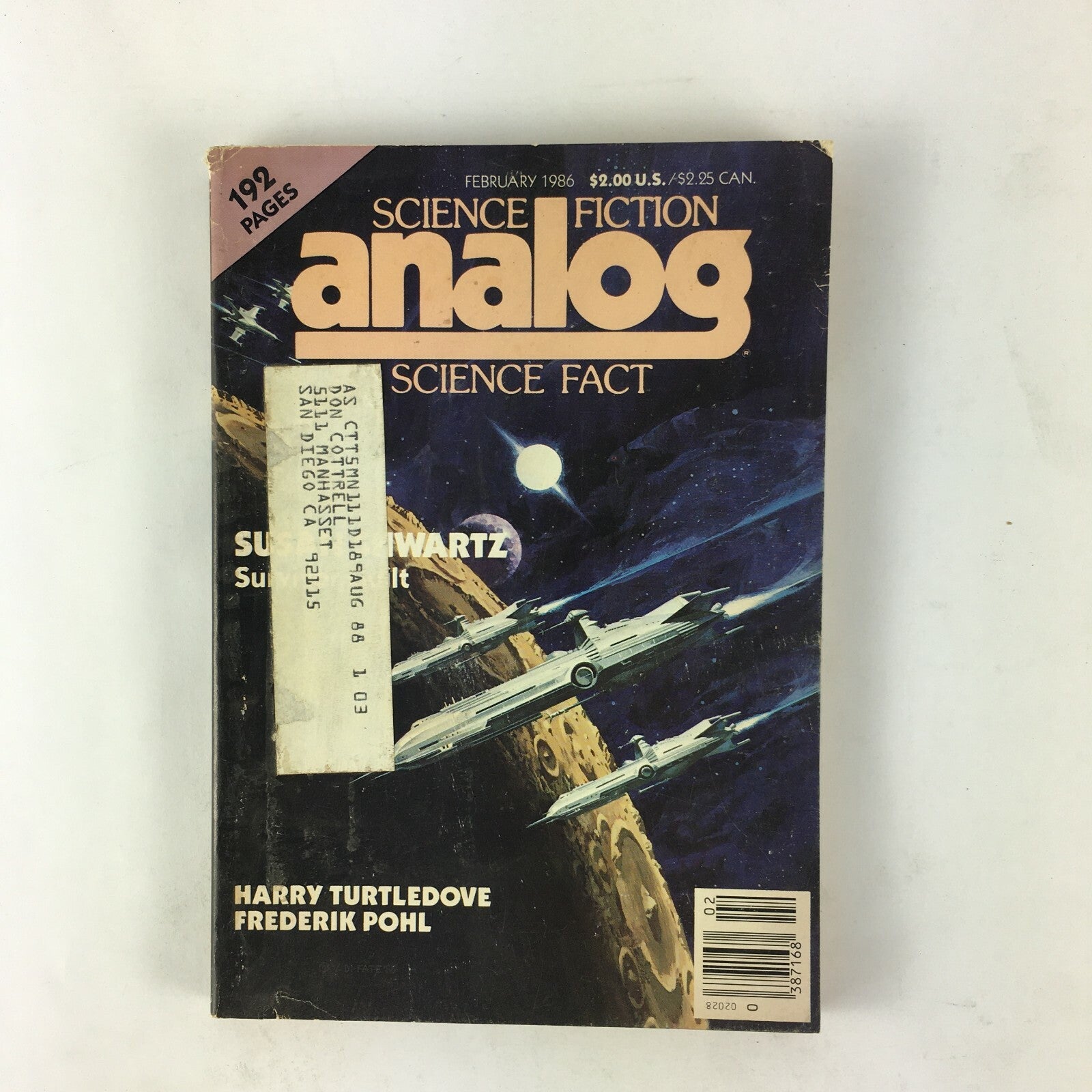 February 1986 Analog Science Fiction Fact Magazine Harry Turtledove FrederikPohl