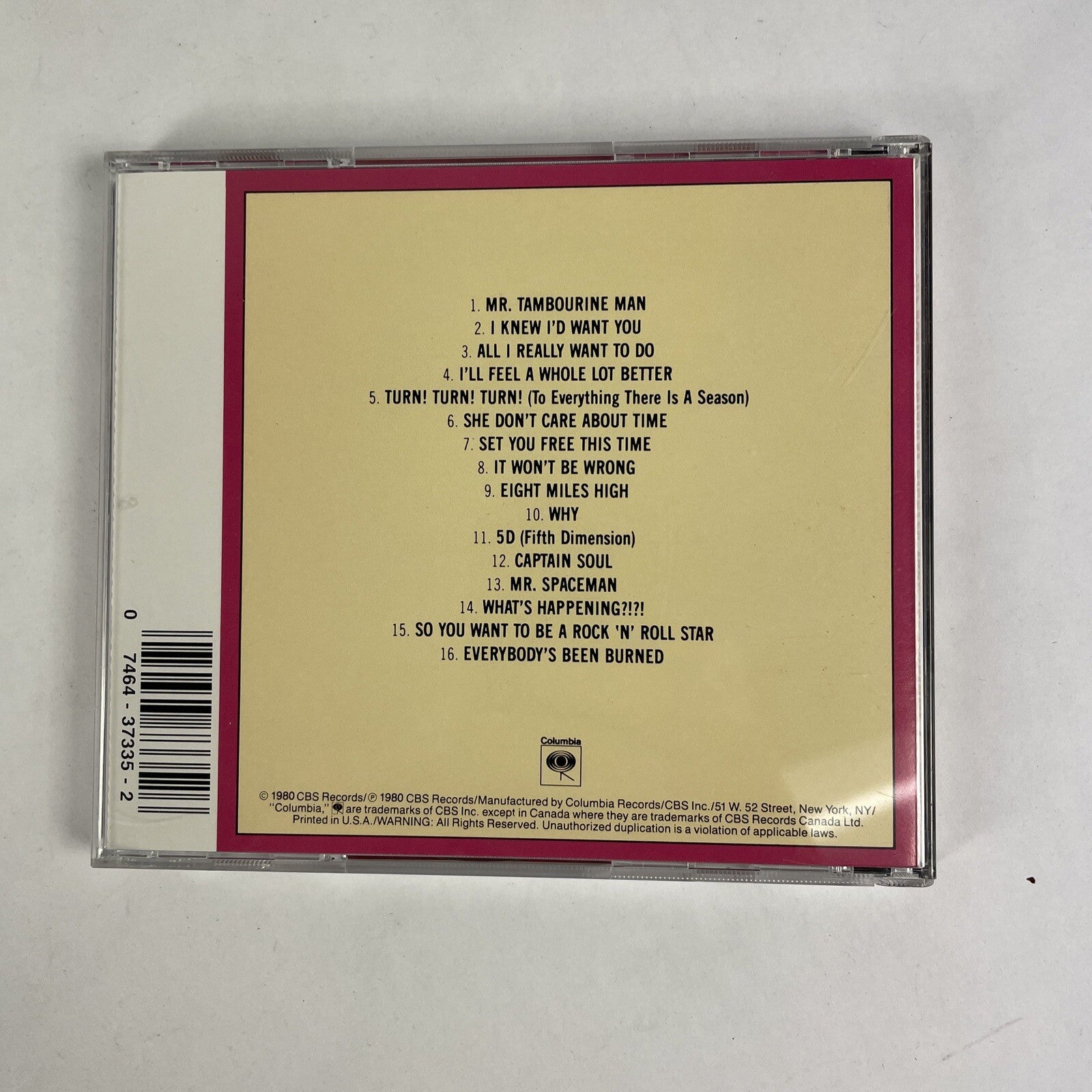The Byrds - Original Singles 1965-1967/ Volume 1 CD #18