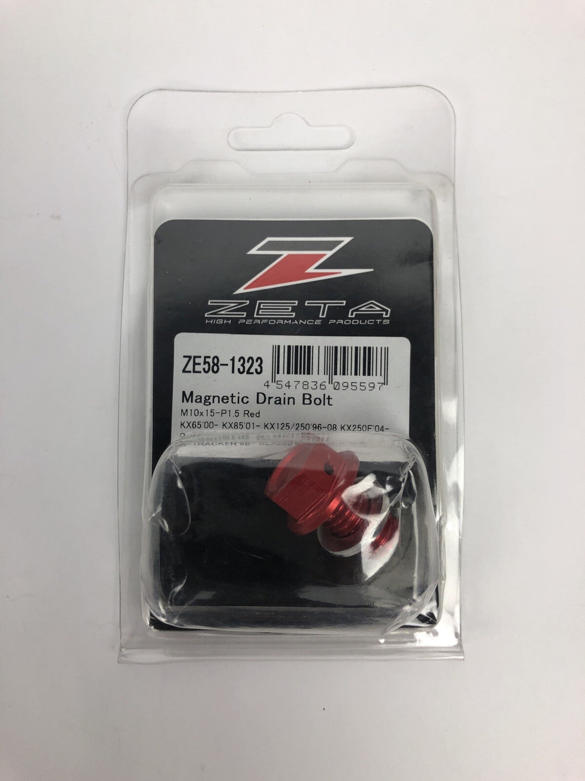 ZETA ZE58-1323 magnetic drain plug red CNC aluminum engine oil drain plug performance upgrade part