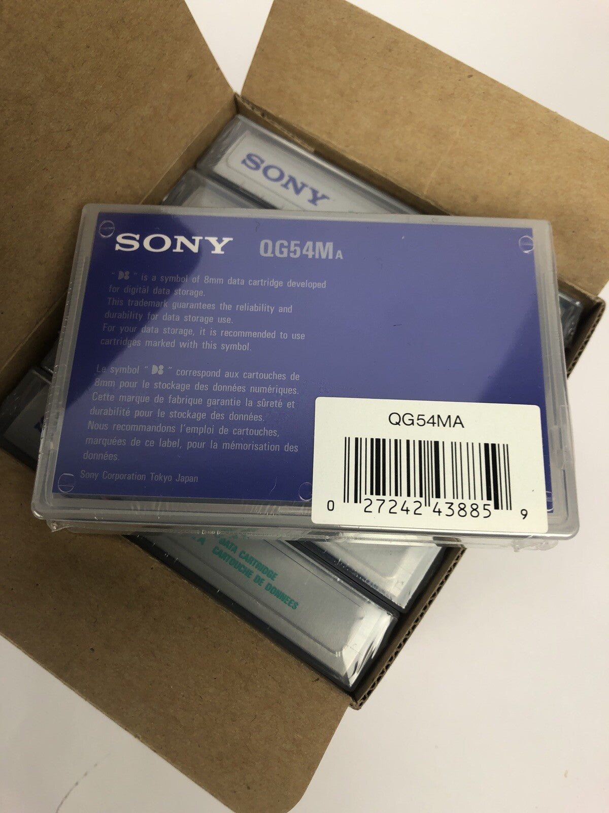 5 pack Sony 8mm Computer Grade Data Cartridges 8mm 54M QG54M A Japan - FSTSHP