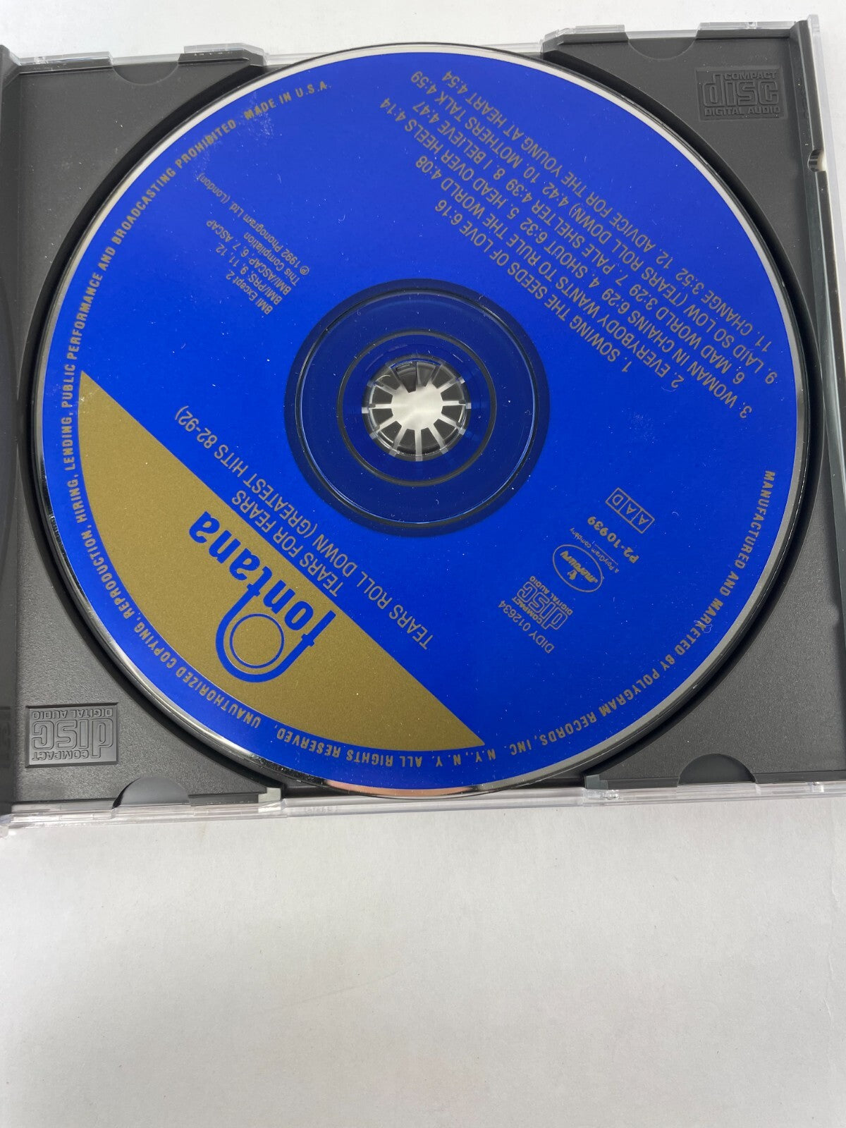 Tears For fears Tears Roll Down I Believe Laid So Low Mothers Talk Change CD#73