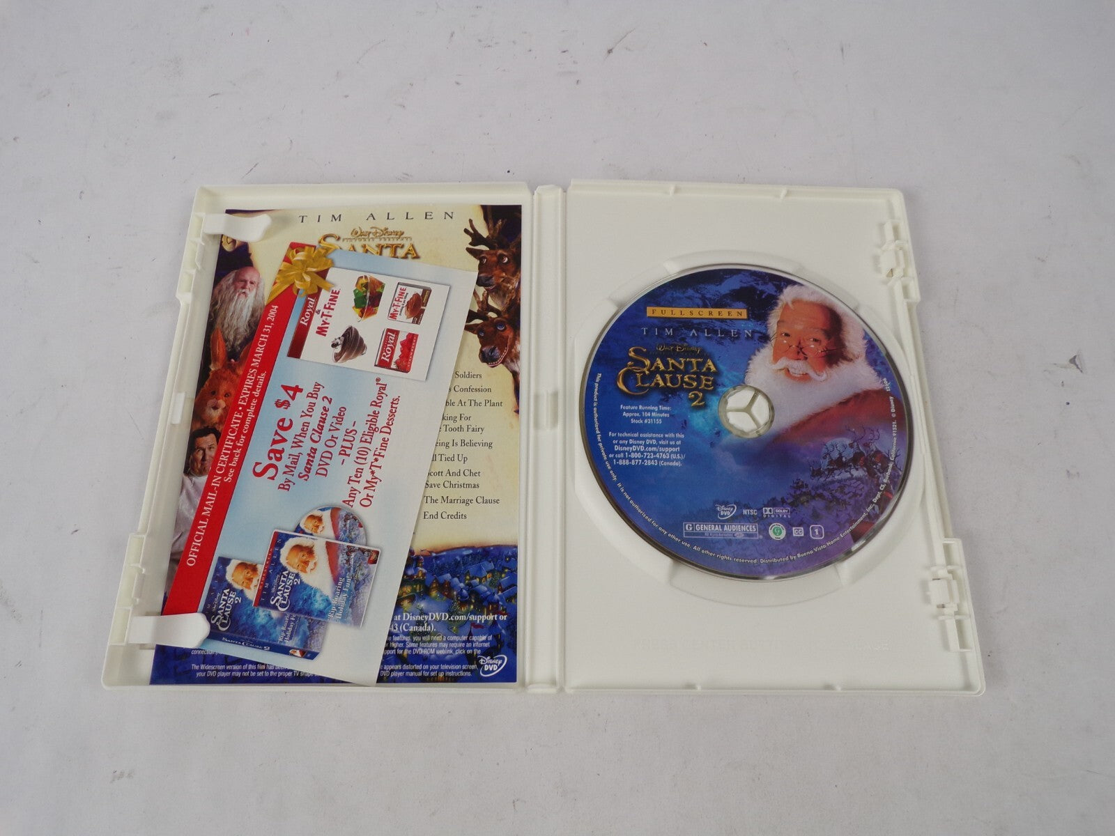 Santa Clause 2 Tim Allen Brain Relly Bobby Newmyer Jeffrey Silver DVD Movies