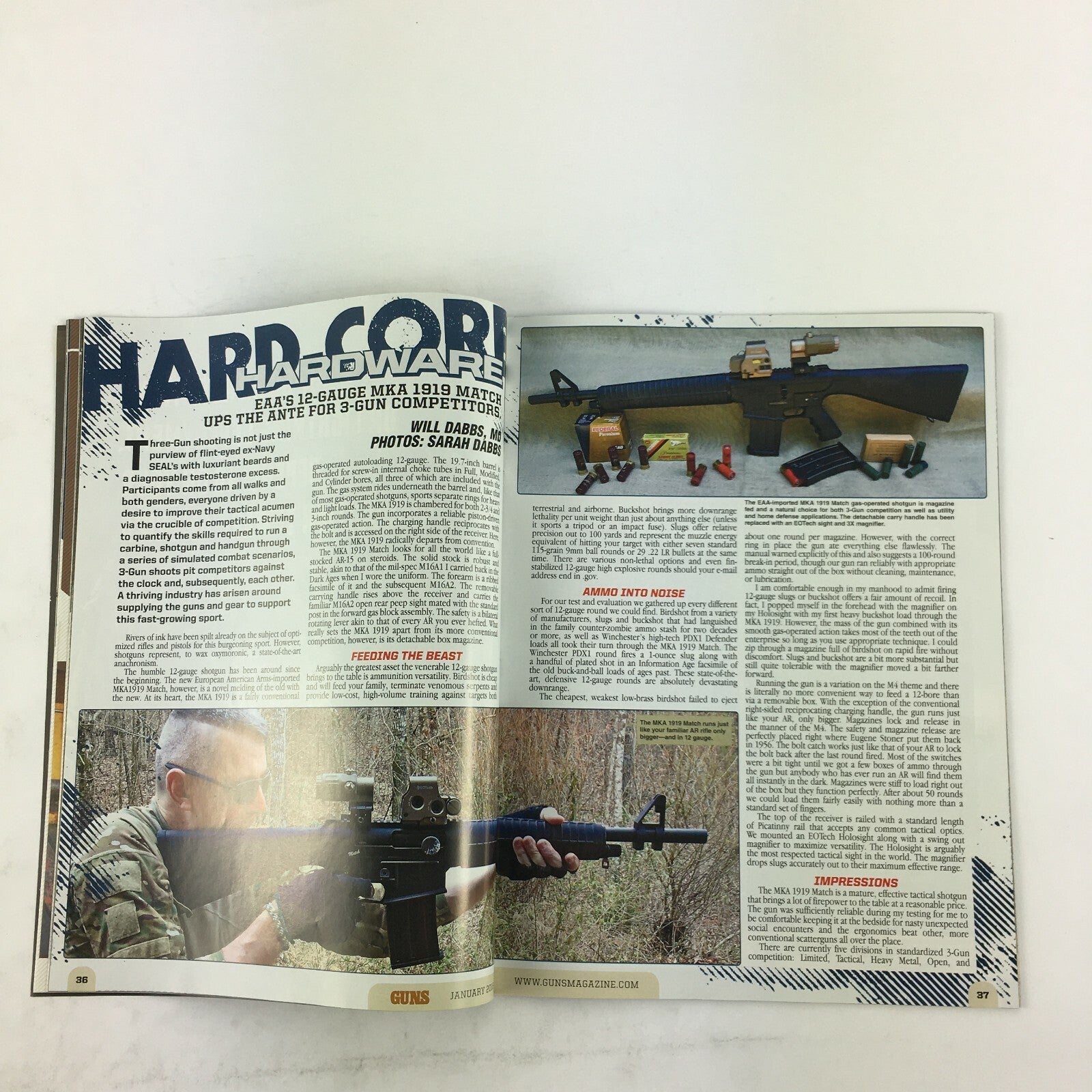 January 2016 Guns Magazine Light N Lethal Polymer AR 5.56mm .357 Magnum .17 HMR