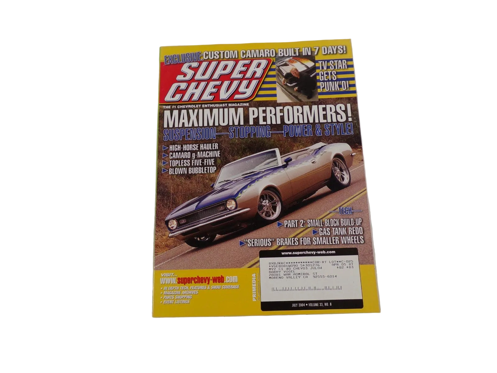 July 2004 Super Chevy Maximum Performers! Suspension-Stopping-Power&Style! High