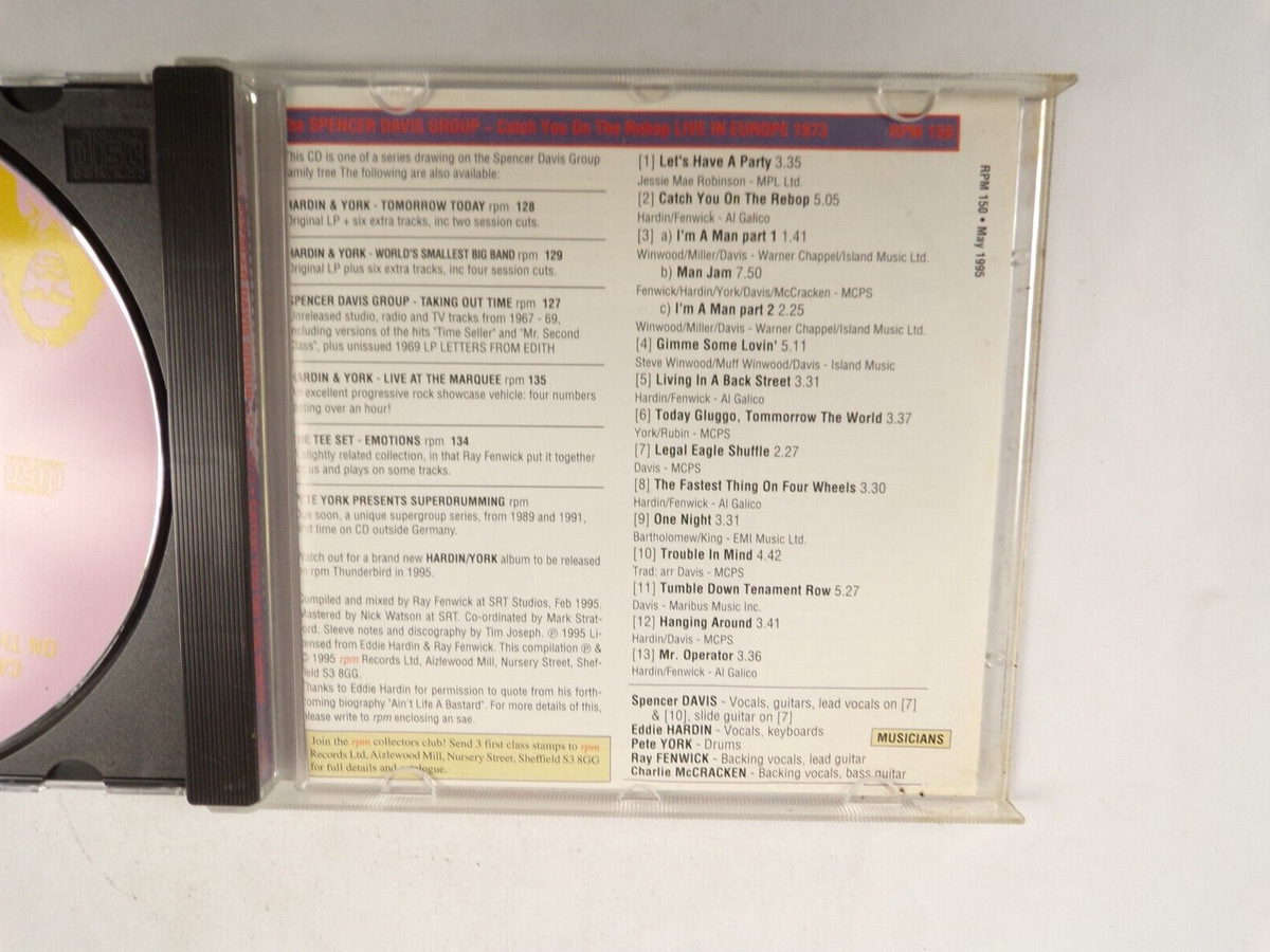 The Spencer Davis Group Catch You On The Rebop Lets Have A Party One Night CD#53