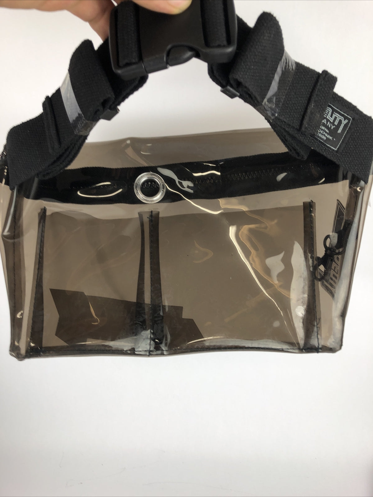 FYDELITY Clear Smoke Acrylic Fanny Pack Belt Bag Crossbody Convertible NEW
