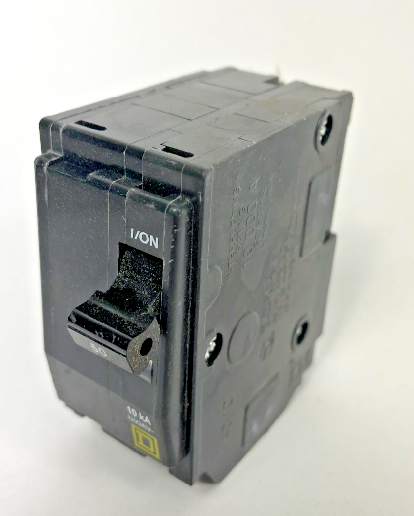 Square D QO250 50 Amp 2-Pole Plug-On Circuit Breaker 120/240V 10kA